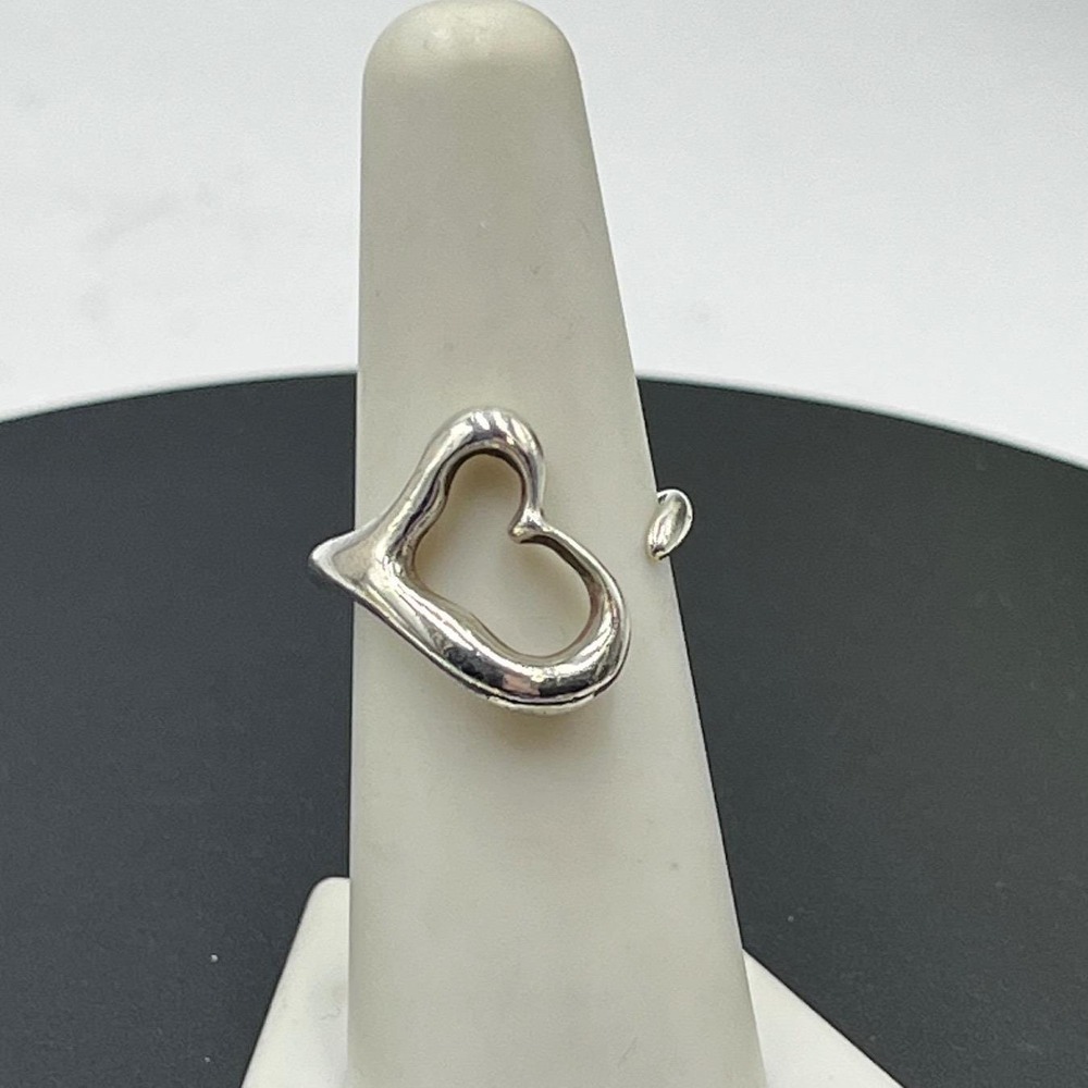 Tiffany‎ & Co. Elsa Peretti Vintage sterling silver Open Heart Ring Sz 6.5